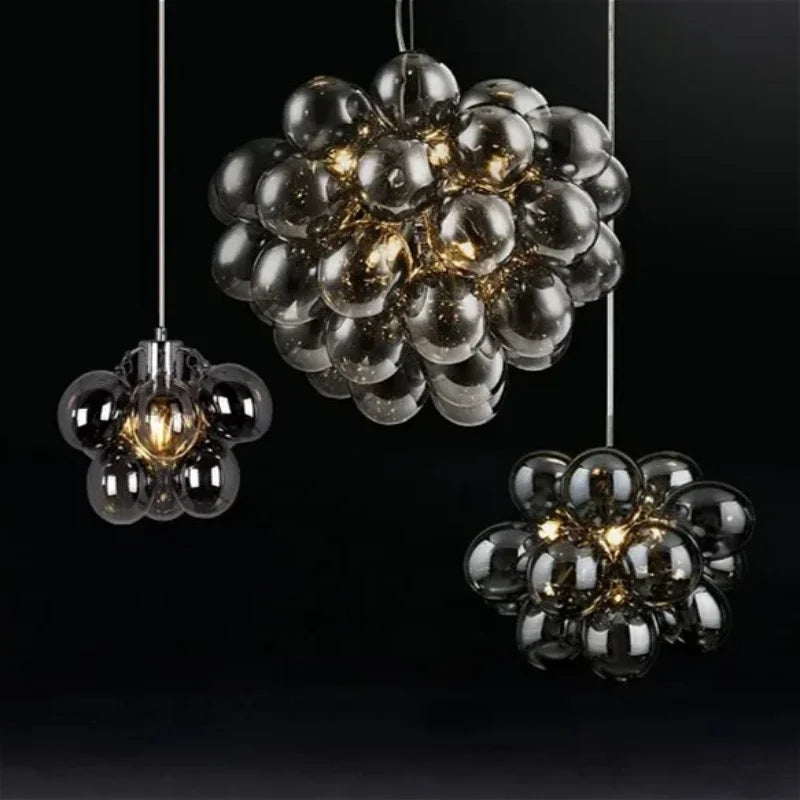 Modern Grape Glass Chandelier Home Decoration Pendant Light Living Room Nordic Lights Dining Luminair Lampara Techo Dormitorio - https://mohammadcollection.com