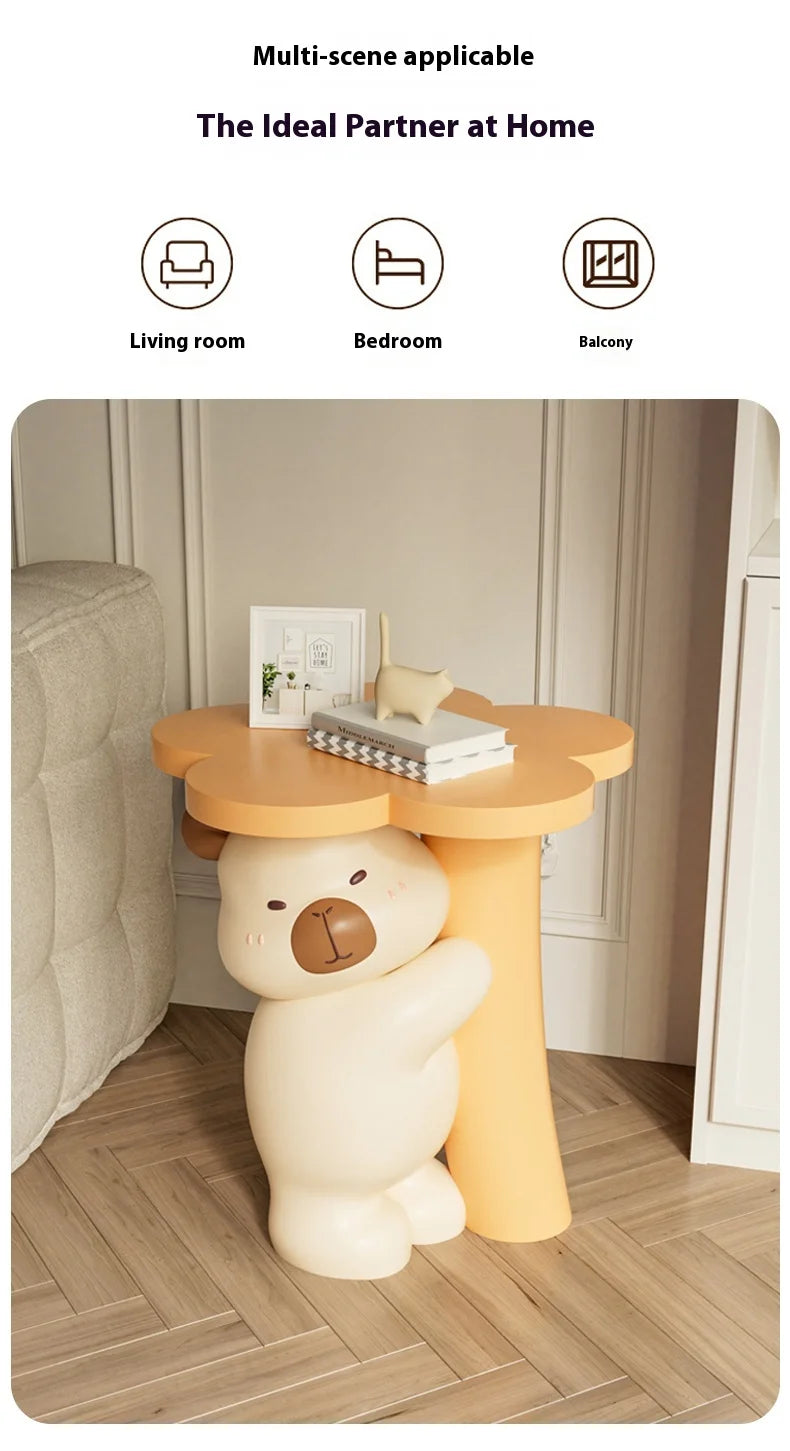 Home Decor Furniture Cartoon Animal Figurines Side Table Living Room Floor Decoration Children&