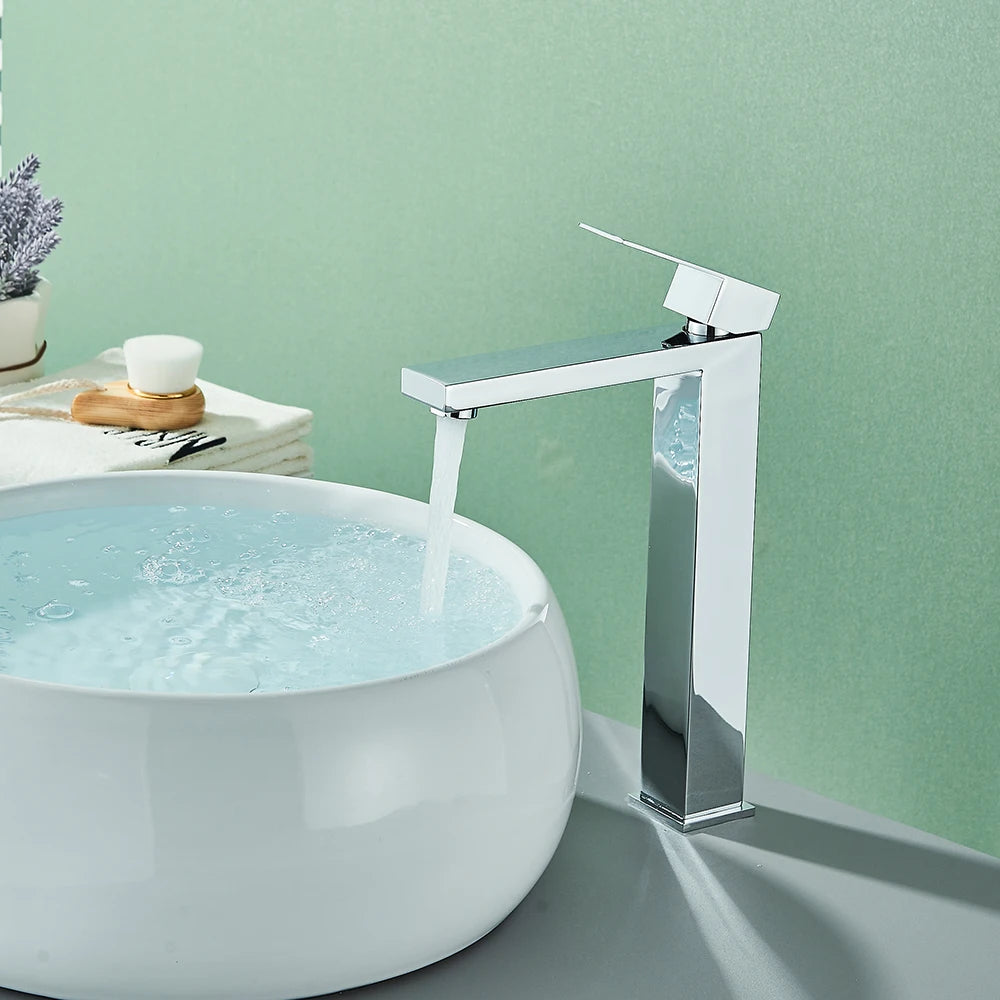 Matte Black Bathroom Basin Faucet Stainless Steel Cold Hot Mixer Deck Mounted Sink Mixer Tap Bathroom Crane Waterfall Tapware - https://mohammadcollection.com