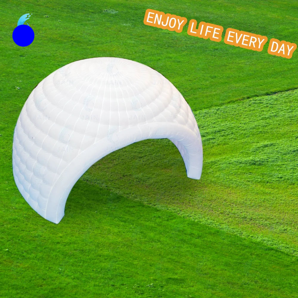 Inflatable MC THE BLACK DIAMOND Igloo Dome Tent, a premium air-supported pop-up tent with a durable, weather-resistant design.