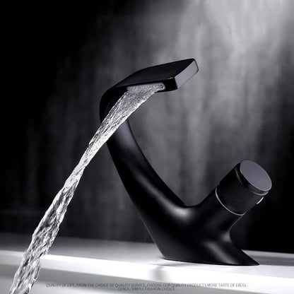 Waterfall faucet Stainless steel hot and cold water faucet G1/2 (20 mm) thread Wash basin faucet High-end art - https://mohammadcollection.com