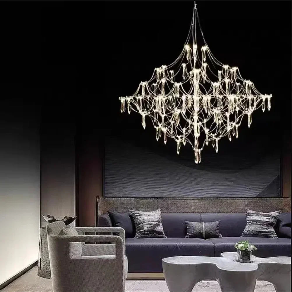 Modern Chrome Plating Luxury Crystal Chandelier Living Room Bedroom Lights Home Decorative Lights Dining Room Lighting Fixtures