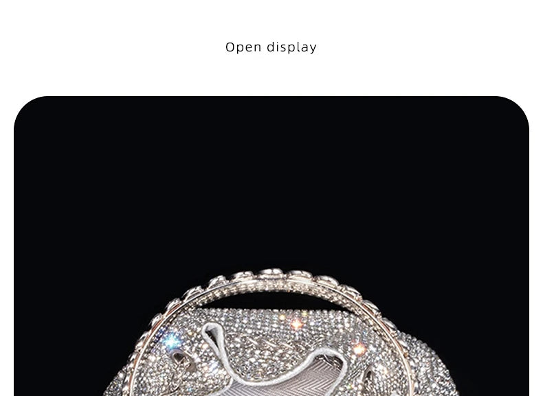 Silver luxury diamond evening bag by 𝕄𝕔 𝕋𝕙𝕖 𝔹𝕝𝕒𝕔𝕜 𝔻𝕚𝕒𝕞𝕠𝕟�