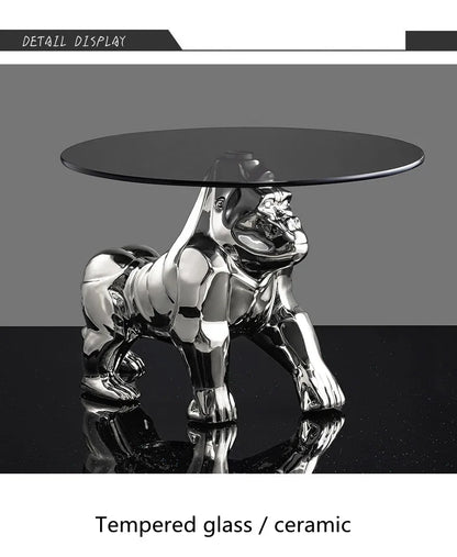 Creative Coffee Table Octopus Gorilla Glass Table Design Light Luxury Living Room Sofa Side Table Tea Table Home Decor Furniture - https://mohammadcollection.com