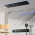 AITANA Luxury Brass Gunmetal LED Display Thermostatic Shower System Bathroom Ceiling embedded concealed giant curtain Rainfall - https://mohammadcollection.com