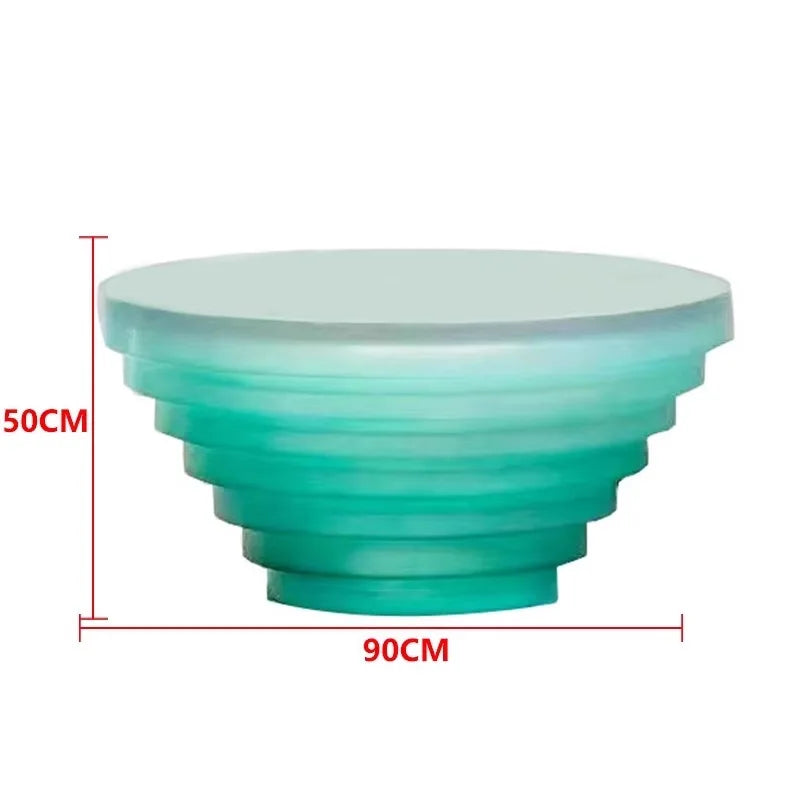 Creative transparent chair resin furniture floor ornament coffee table table - https://mohammadcollection.com