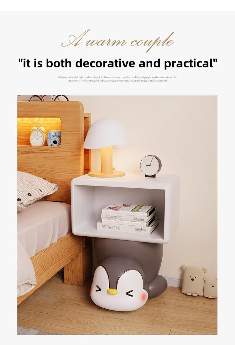 Cute penguin bedside table by MC THE BLACK DIAMOND, children&