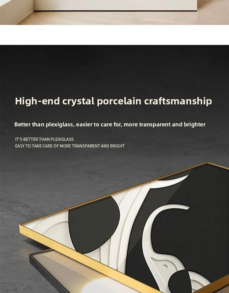 Abstract black elephant wall art poster by MC THE BLACK DIAMOND featuring luminous LED lighting for modern living room decor.