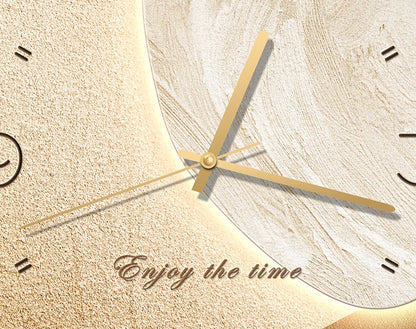 Modern MC THE BLACK DIAMOND wall clock with silent mechanism, stone design, perfect for living or dining room wall decoration.