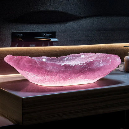 Resin dream crystal stone wash basin custom sales office model room bathroom single basin art table basin - https://mohammadcollection.com