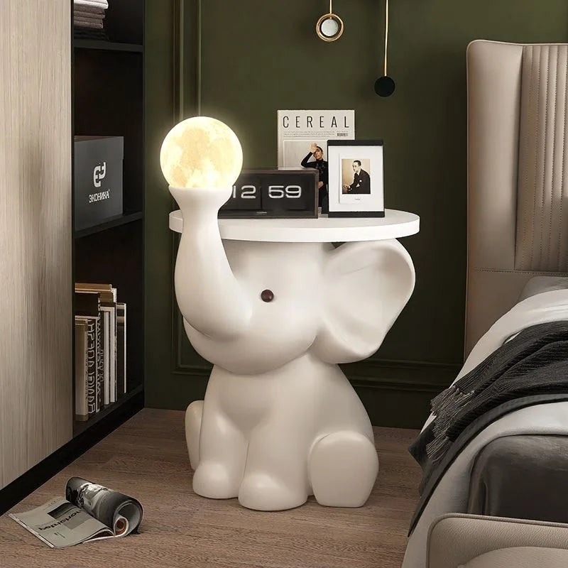 Creative Elephant Statue Side Table, living room Small Coffee Table, Bedroom Bedside Table, Cute Home Decor Furniture, Modern - https://mohammadcollection.com