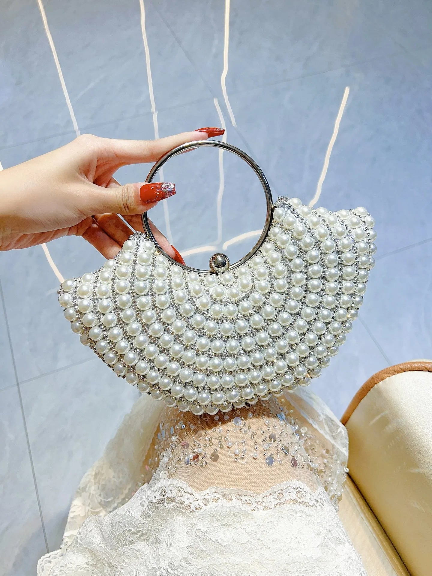 Luxurious Mc The Black Diamonds sparkling banquet clutch bag with intricate design, black color, and gemstone accents.