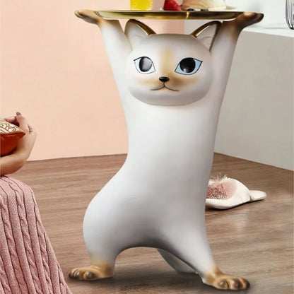 MOMO Enchanting Cat Coffee Table Welcome Large Living Room TV Stand Sofa Next To Floor Tray Housewarming Gift Large Ornaments - https://mohammadcollection.com
