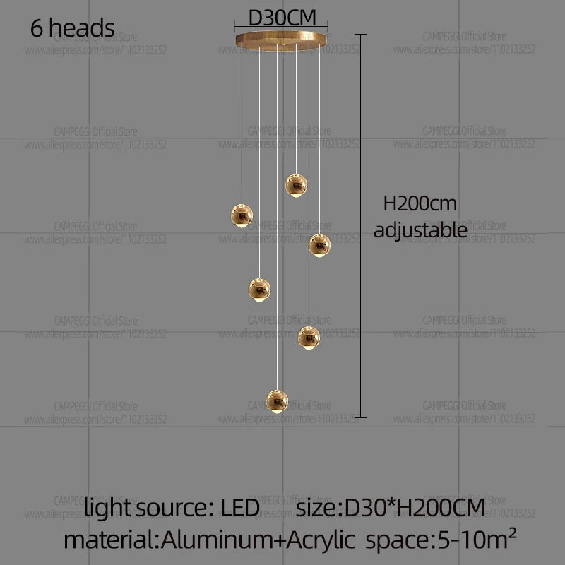 Modern MC THE BLACK DIAMOND LED staircase pendant light hanging in a living room with sleek black finish and minimalist design
