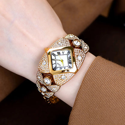 2025 New Women Watch Light Luxury Brand Diamond Inlaid Bracelet Watches Waterproof Ladies Fashion Quartz Clock Wristwatch Gift - https://mohammadcollection.com