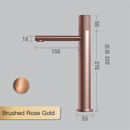 Brass black bathroom faucet round hand washing toilet table under high-end hotel hot and cold faucet - https://mohammadcollection.com