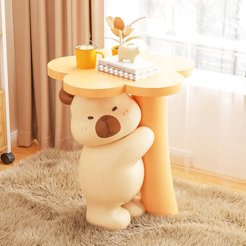 Home Decor Furniture Cartoon Animal Figurines Side Table Living Room Floor Decoration Children&