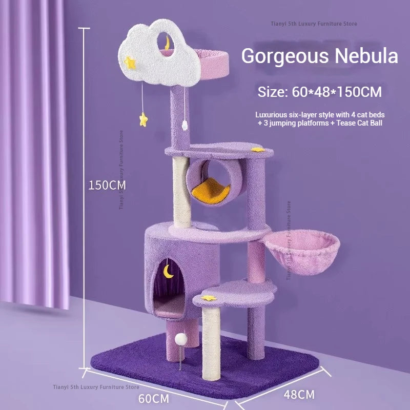 Designers Denmark Cat Climbing Frame Nordic Luxury Space Capsule Cat Tree Scratching Post Cat Castle Pet Products Árbol Gato FYC