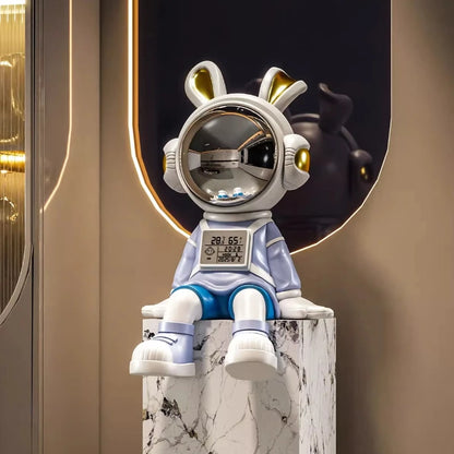 Astronaut Rabbit Sitting Desk Decoration Nordic Luxury Living Room Entrance TV Cabinet Decorative Figurines Housewarming Gift - 𝕄𝕮 𝕋𝕙𝕖 𝔹𝕝𝕒𝕔𝕜 𝔻𝕚𝕒𝕞𝕠𝕟𝕕