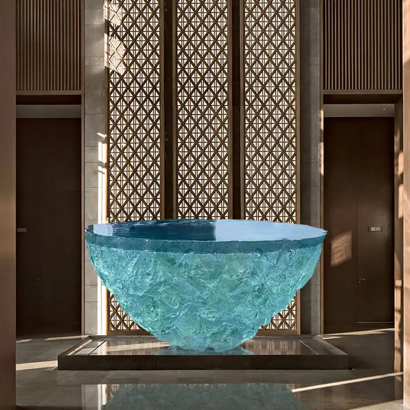 Creative transparent chair resin furniture floor ornament coffee table table - https://mohammadcollection.com