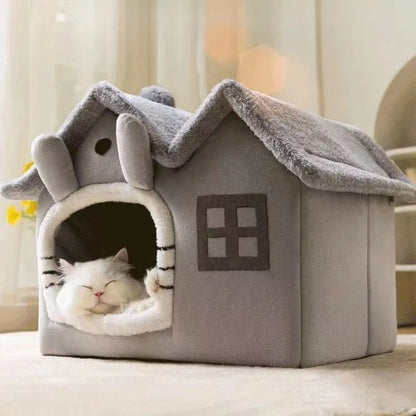 Foldable 3kg puppy house and small dog kennel bed by MC THE BLACK DIAMOND, with cozy cat condo house design.