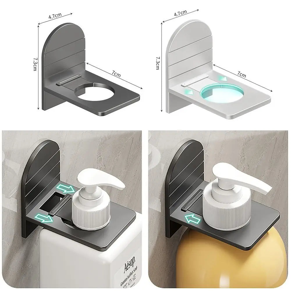 Metal self-adhesive bathroom shower gel bottle holder, black metal shower shelf organizer with hook from 𝕄𝕔 𝕋𝕙𝕖 𝔹𝕝𝕒𝕔𝕜 𝔻𝕚