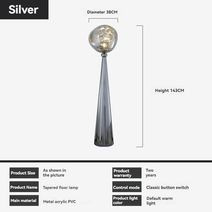 Lava Floor Lamp Black For Living Room Bedroom Post-Modern Corner Floor Lamps With Smoke Gray Shade Standing Lights Table Lamp - https://mohammadcollection.com