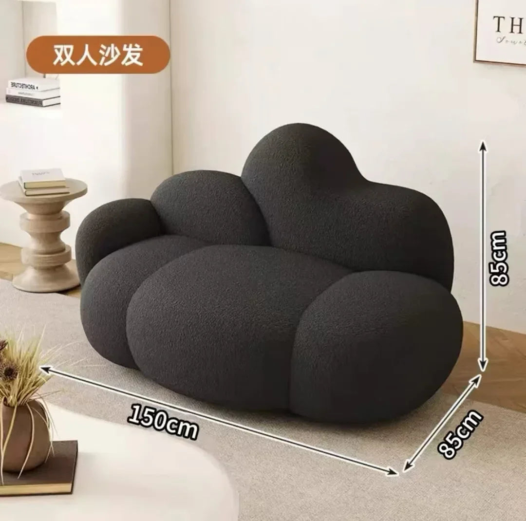 White MC THE BLACK DIAMOND living room sofa with plush cushions, comfortable lounge design, suitable for indoor and outdoor use.