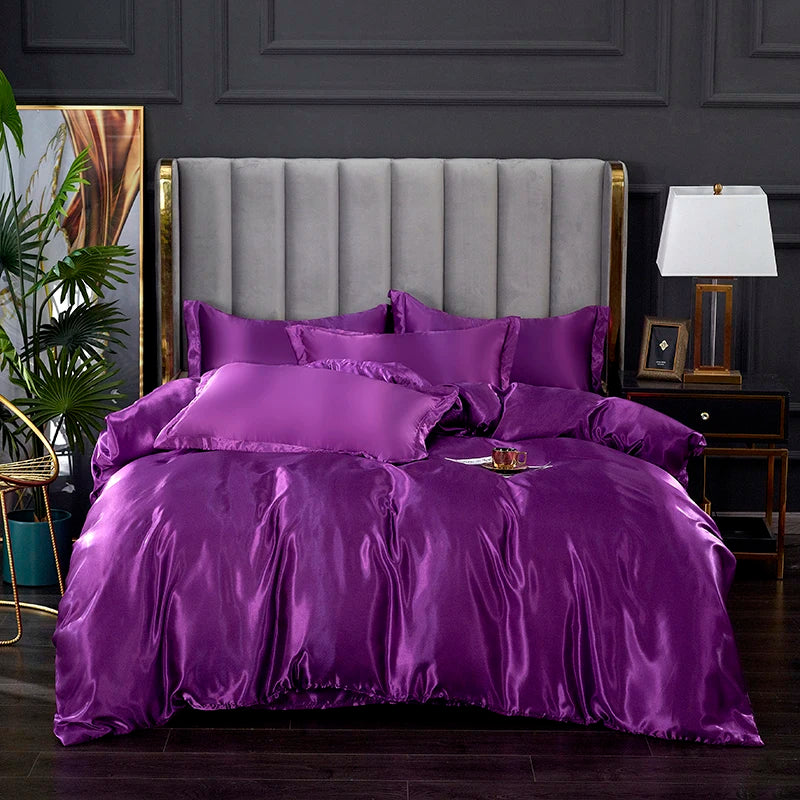 3-piece silky satin duvet cover set by 𝕄𝕔 𝕋𝕙𝕖 𝔹𝕝𝕒𝕔𝕜 𝔻𝕚𝕒𝕞𝕠𝕟