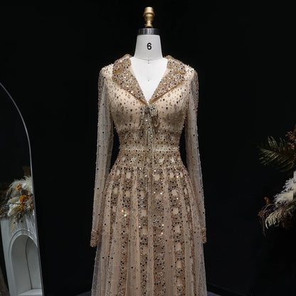 MC Long Sleeve Formal Evening Dresses