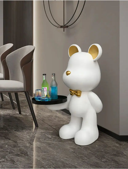 Home Decor Creative Doll Bear Floor Ornament Living Room Trend Soft Decoration Welcome Reception Storage Tray Animal Statue Gift - 𝕄𝕮 𝕋𝕙𝕖 𝔹𝕝𝕒𝕔𝕜 𝔻𝕚𝕒𝕞𝕠𝕟𝕕