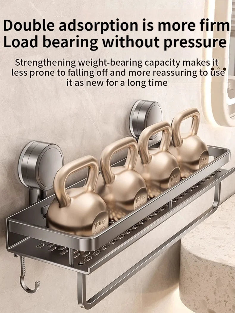 Non-Drill Bathroom Suction Cup Shelves for Washbasin and Vanity Storage - https://mohammadcollection.com