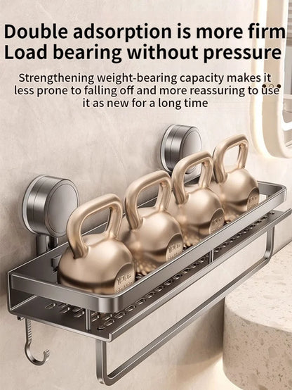 Non-Drill Bathroom Suction Cup Shelves for Washbasin and Vanity Storage - https://mohammadcollection.com