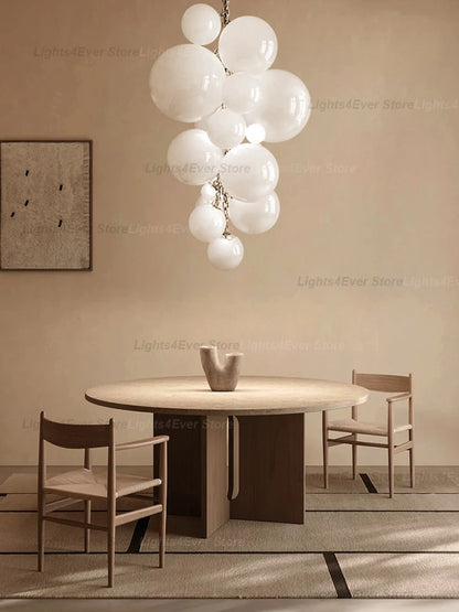 2025 New Trend Purple Glass Grape Ball Art Ceiling Chandeliers Hanging Lamps Suspension Luminaire Lampen For Living Room