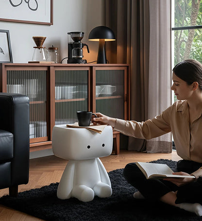 Nordic Style Furniture Living Room Cartoon Robot Statue Side Table Creative Coffee Table Children&