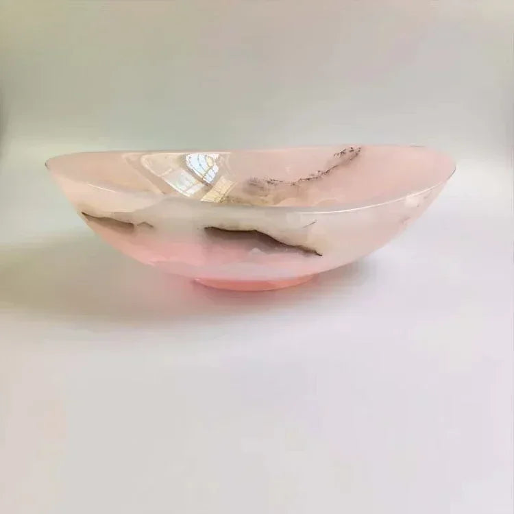 Bathroom Decorative Washbasin Rose Quartz Bowl Handmade Luxury Gemstone Rose Quartz - https://mohammadcollection.com