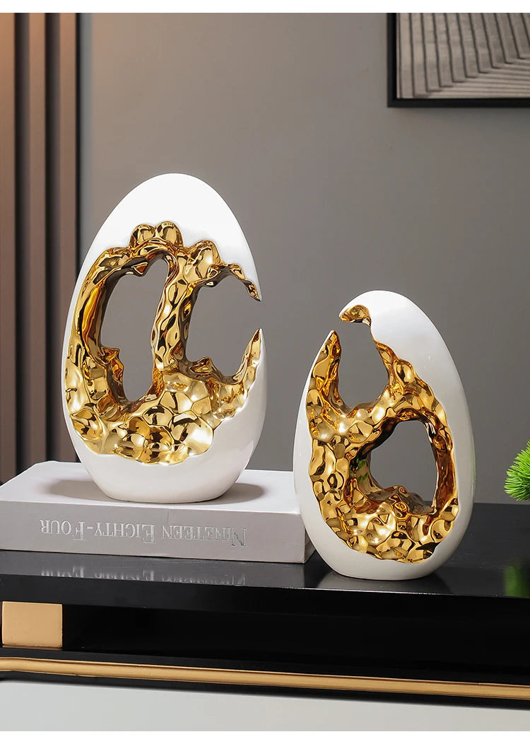 Simple Modern Home Decor, Gold Ornaments, Living Room, Wine Cabinet, TV Cabinet, Office Desktop, High-end Christmas Decoration - 𝕄𝕮 𝕋𝕙𝕖 𝔹𝕝𝕒𝕔𝕜 𝔻𝕚𝕒𝕞𝕠𝕟𝕕