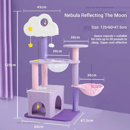 Designers Denmark Cat Climbing Frame Nordic Luxury Space Capsule Cat Tree Scratching Post Cat Castle Pet Products Árbol Gato FYC