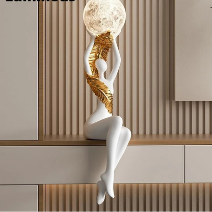 Resin Luxury Solid Color Figurines Luminous Character Wine Cabinet Figurines Semi-handmade Creative Modern Simple Home Decor - https://mohammadcollection.com