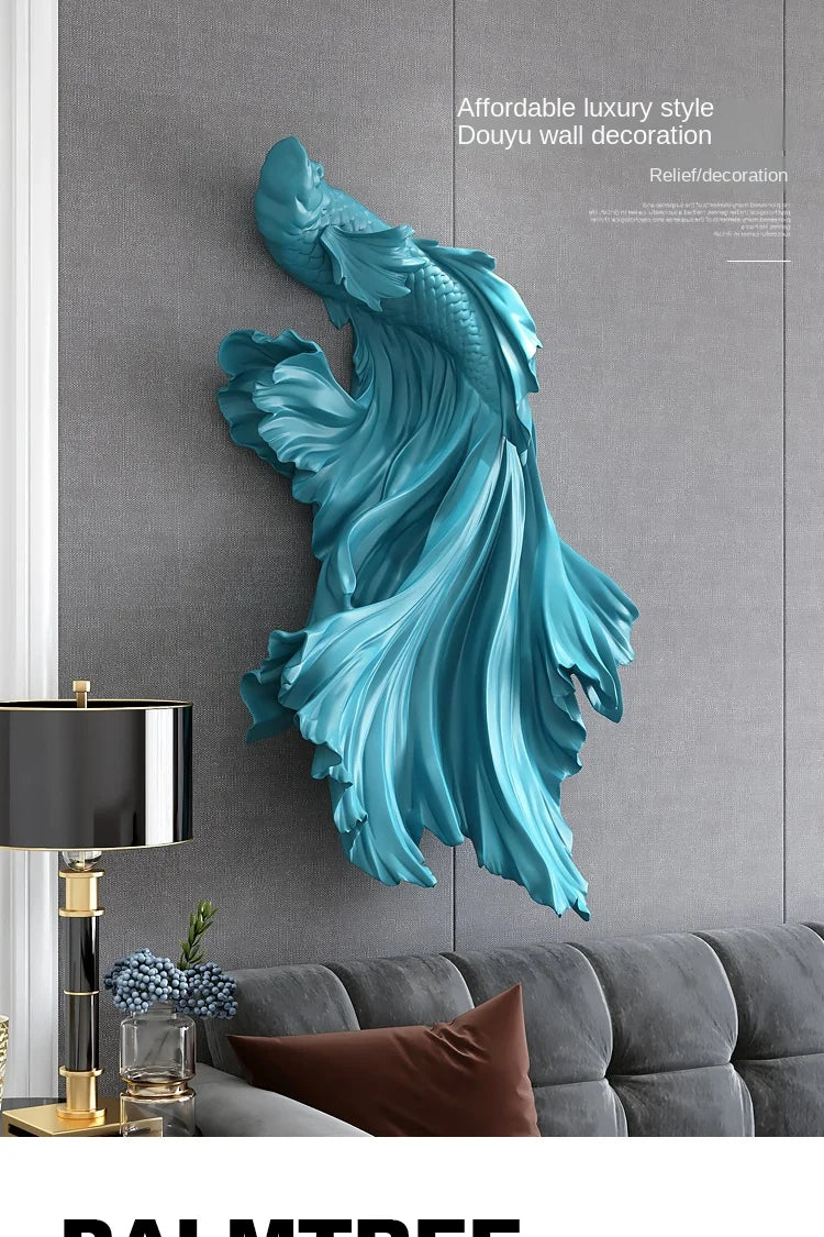 Nordic Home Fighting Fish sculpture by 𝕄𝕮 𝕋𝕙𝕖 𝔹𝕝𝕒𝕔𝕜 𝔻𝕚𝕒𝕞𝕠𝕟�