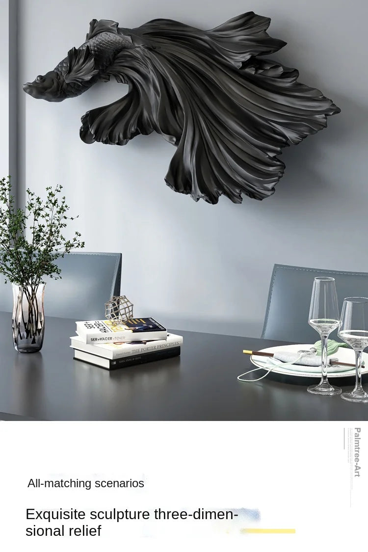 Nordic Home Fighting Fish sculpture by 𝕄𝕔 𝕋𝕙𝕖 𝔹𝕝𝕒𝕔𝕜 𝔻𝕚𝕒𝕞𝕠𝕟�