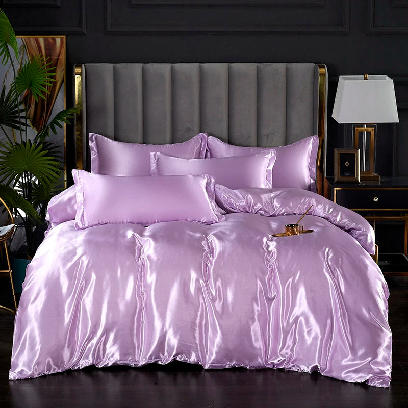 3-piece silky satin duvet cover set by 𝕄𝕔 𝕋𝕙𝕖 𝔹𝕝𝕒𝕔𝕜 𝔻𝕚𝕒𝕞𝕠𝕟