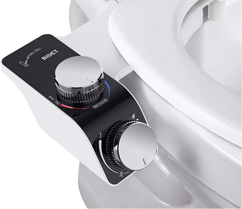 Bidet Toilet Seat Attachment Non-Electric Self-Cleaning Dual Nozzles Wash Hot Cold Mixer Water Lady Bathroom Accessories Sprayer - https://mohammadcollection.com