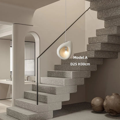 Nordic Villa Stairs Wabi Sabi E27 Led Pendant Lights