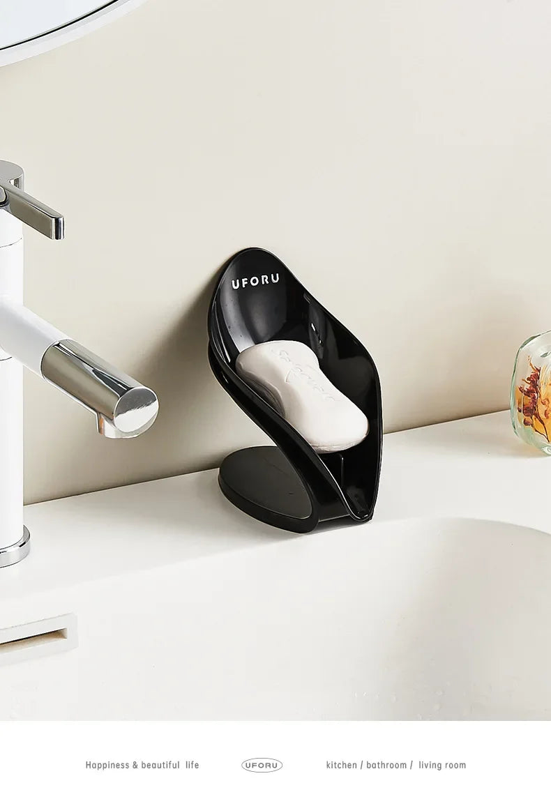 Modern Light Luxury Bathroom Soap Holder - Multi-Functional Countertop Storage Box with Self-Draining Design &amp; Leak-Proof Base - https://mohammadcollection.com