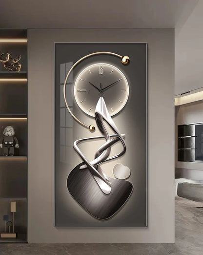 Modern Design Wall Clock Living Room Entrance Corridor Wall Decor Mute Digital Clock Large Abstract Hanging Painting Wall Watch - 𝕄𝕮 𝕋𝕙𝕖 𝔹𝕝𝕒𝕔𝕜 𝔻𝕚𝕒𝕞𝕠𝕟𝕕