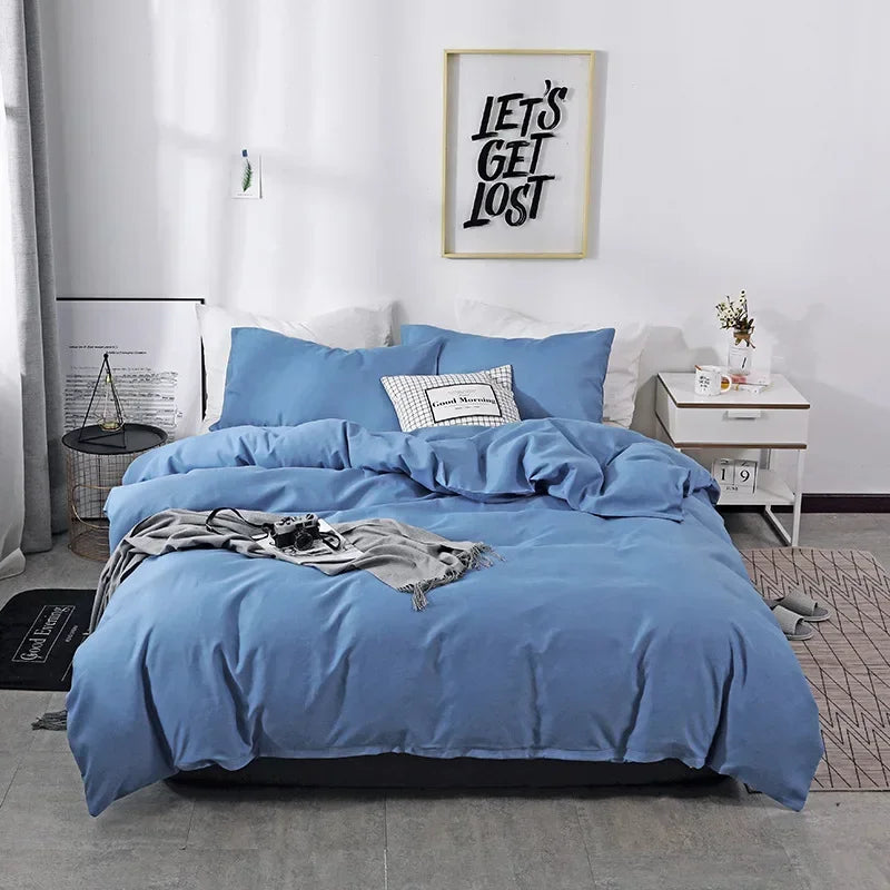 Nordic solid color sanding duvet cover by 𝕄𝕔 𝕋𝕙𝕖 𝔹𝕝𝕒𝕔𝕜 𝔻𝕚𝕒𝕞𝕠𝕟
