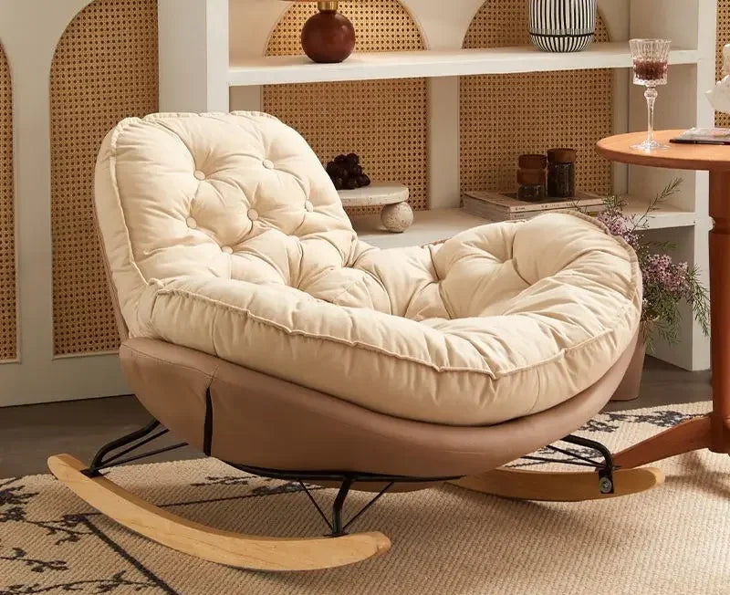 Home Balcony Casual Rocking Chair Lounge Comfortable Sofa Iving Room Bedroom Nordic Luxury Furniture Chaise Lounge Accessories - https://mohammadcollection.com