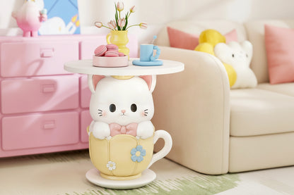 Creative Cartoon Coffee Table Simple Cute Cat Shape Sofa Side Tables Home Living Room Corner Tables Bedroom Bedside Shelf - https://mohammadcollection.com