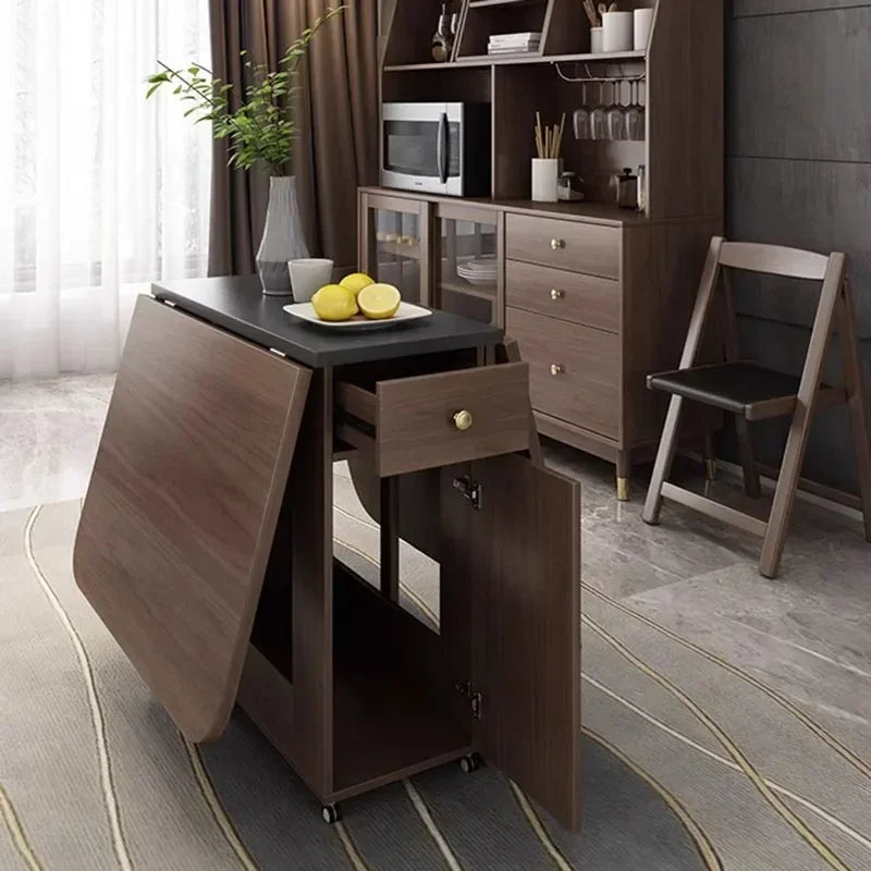 MC The Black Diamond luxury folding kids' study and party dining wooden table set up in a room.